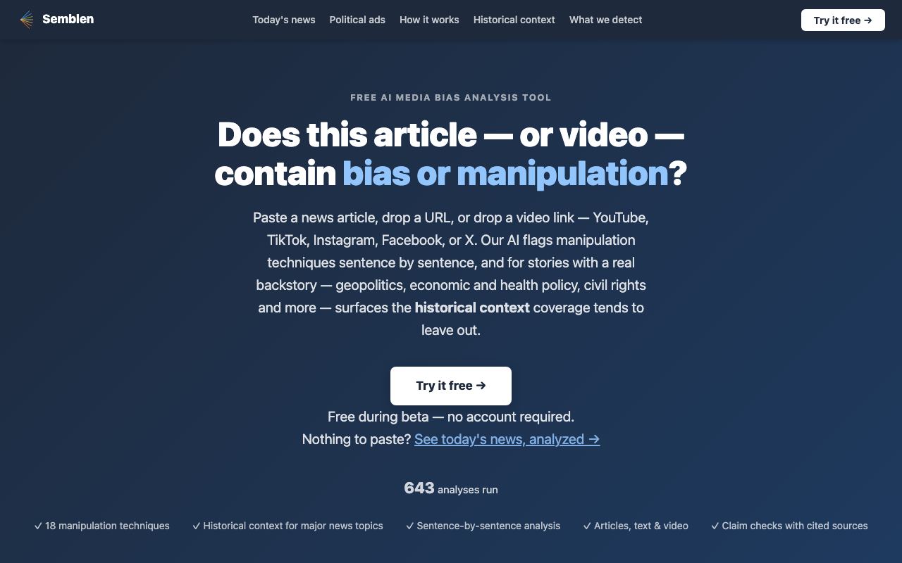 Biasly.ai interface screenshot