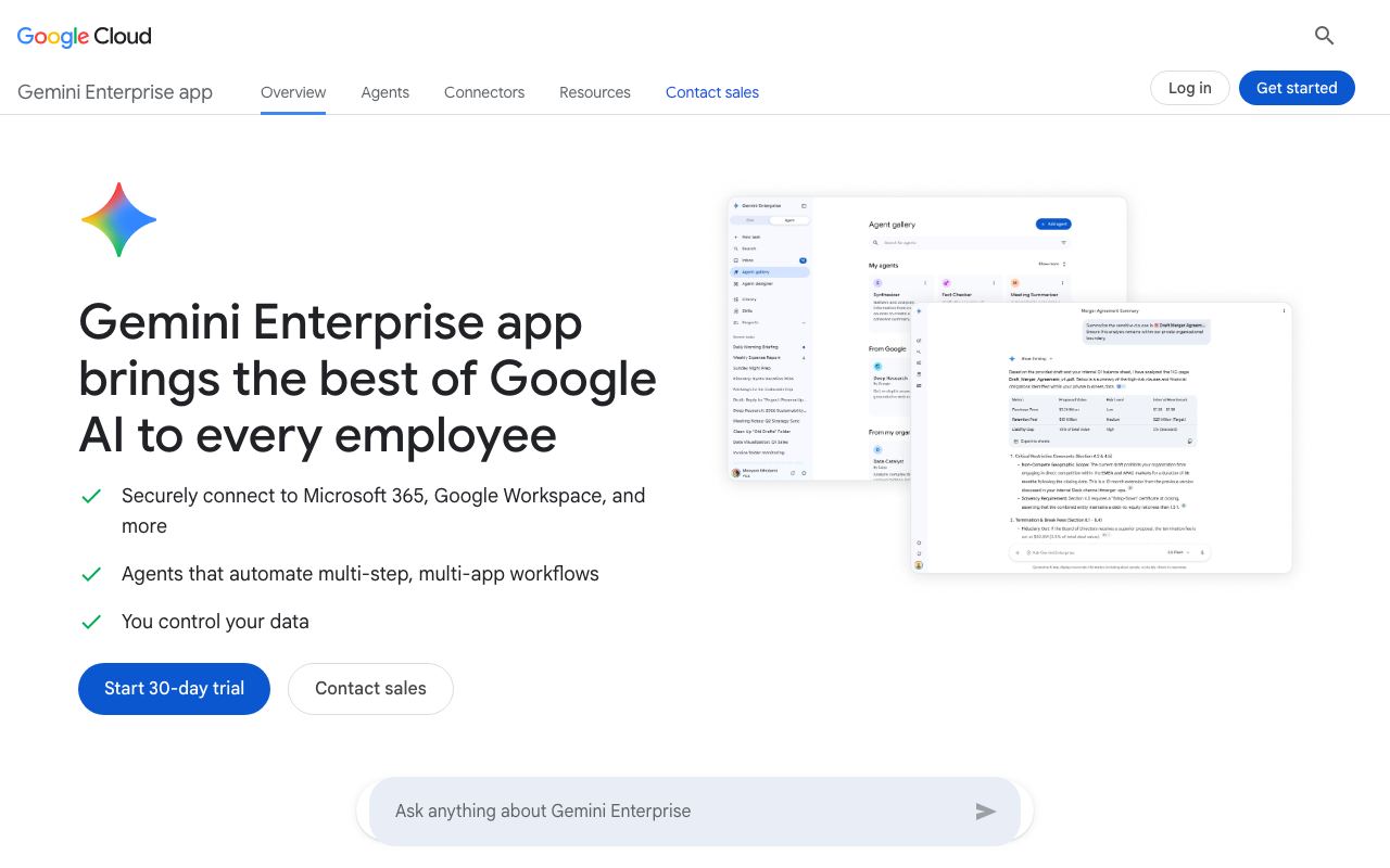 Gemini Enterprise interface screenshot
