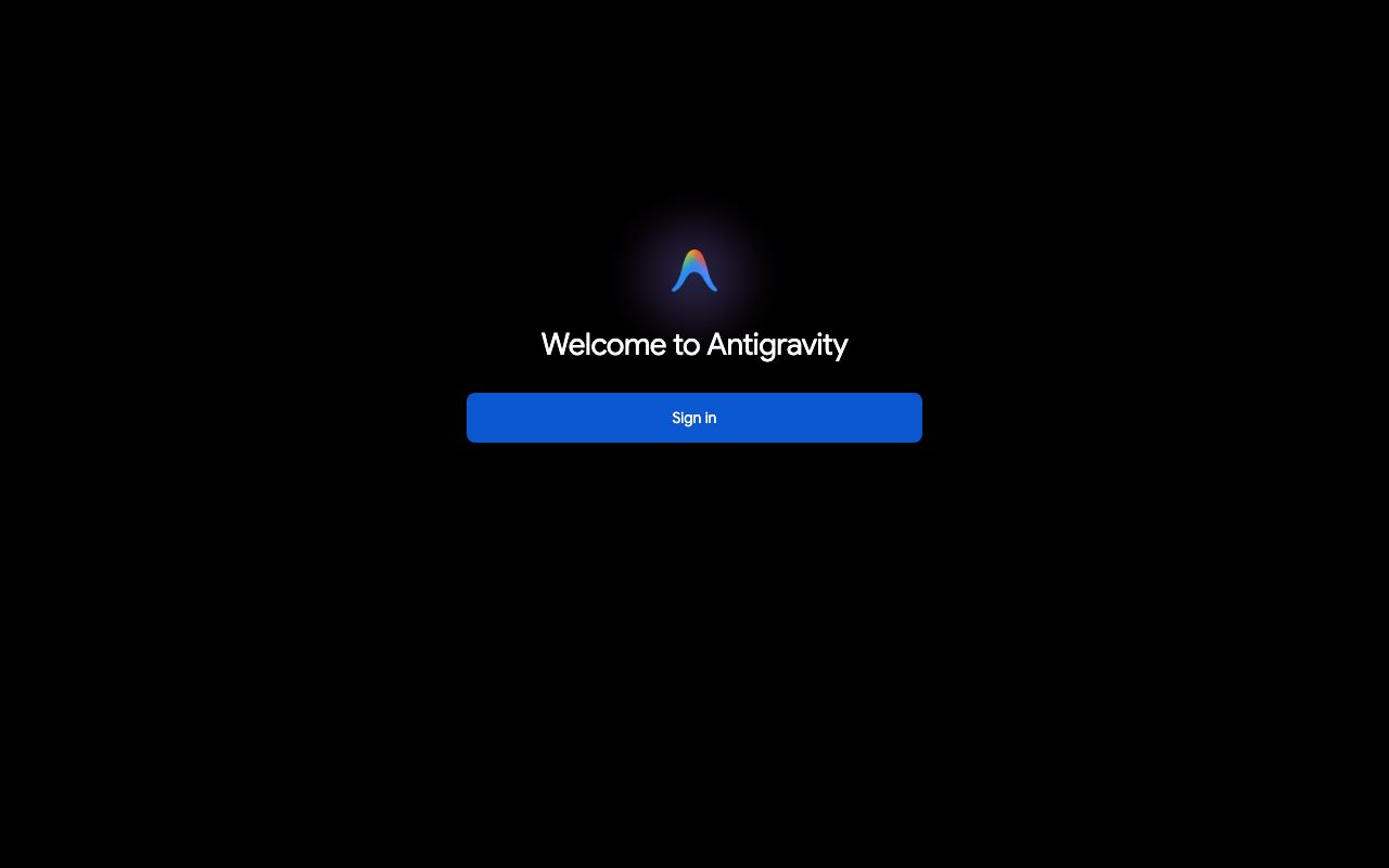 Google Antigravity interface screenshot