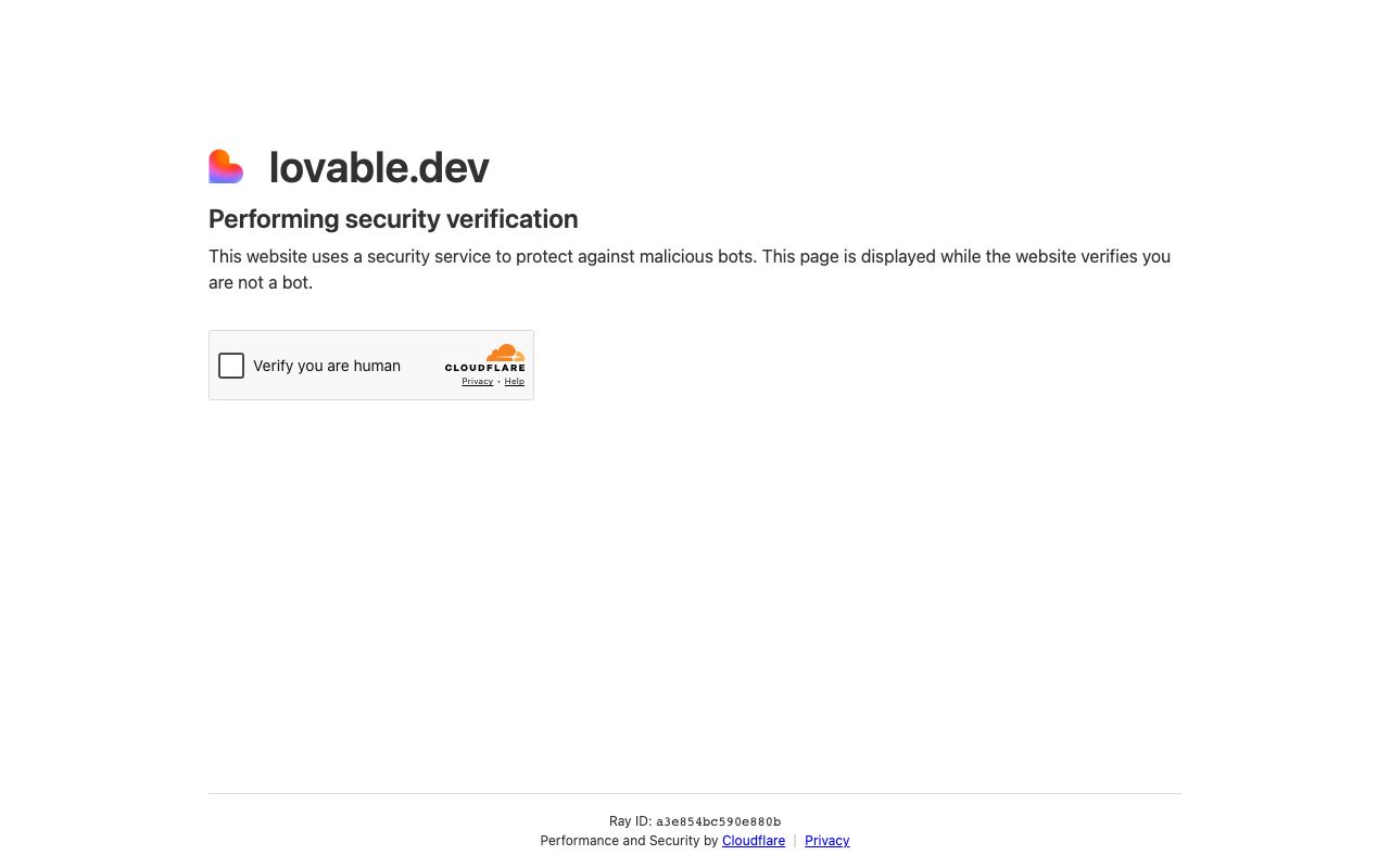 Lovable interface screenshot