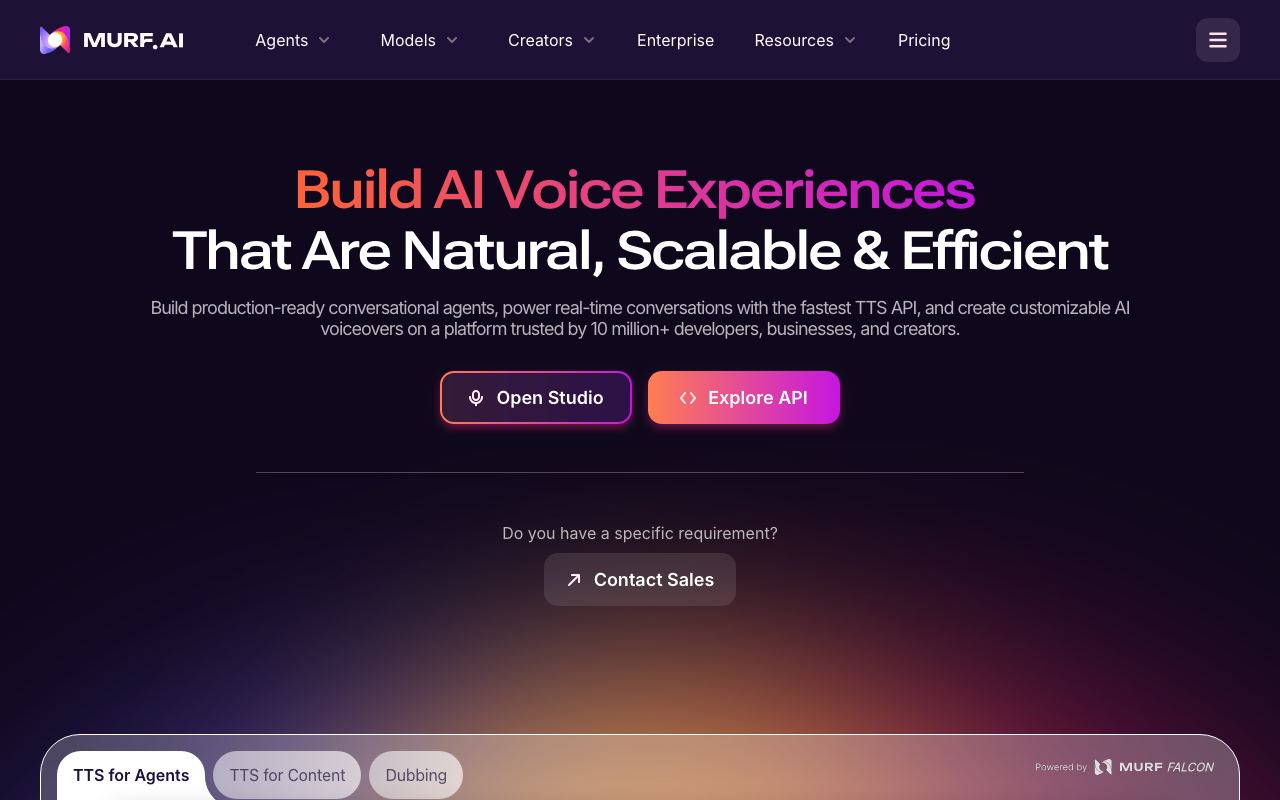 Murf AI interface screenshot