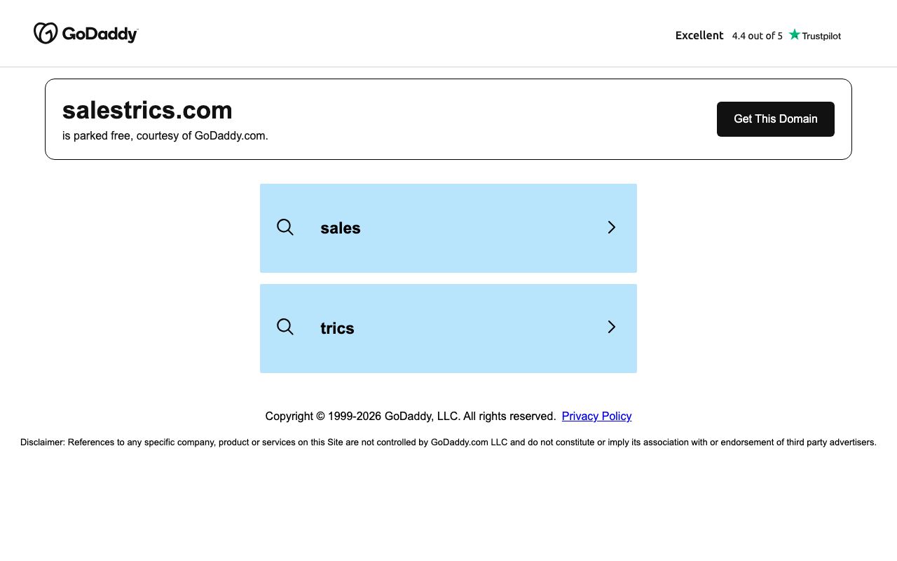Salestrics interface screenshot