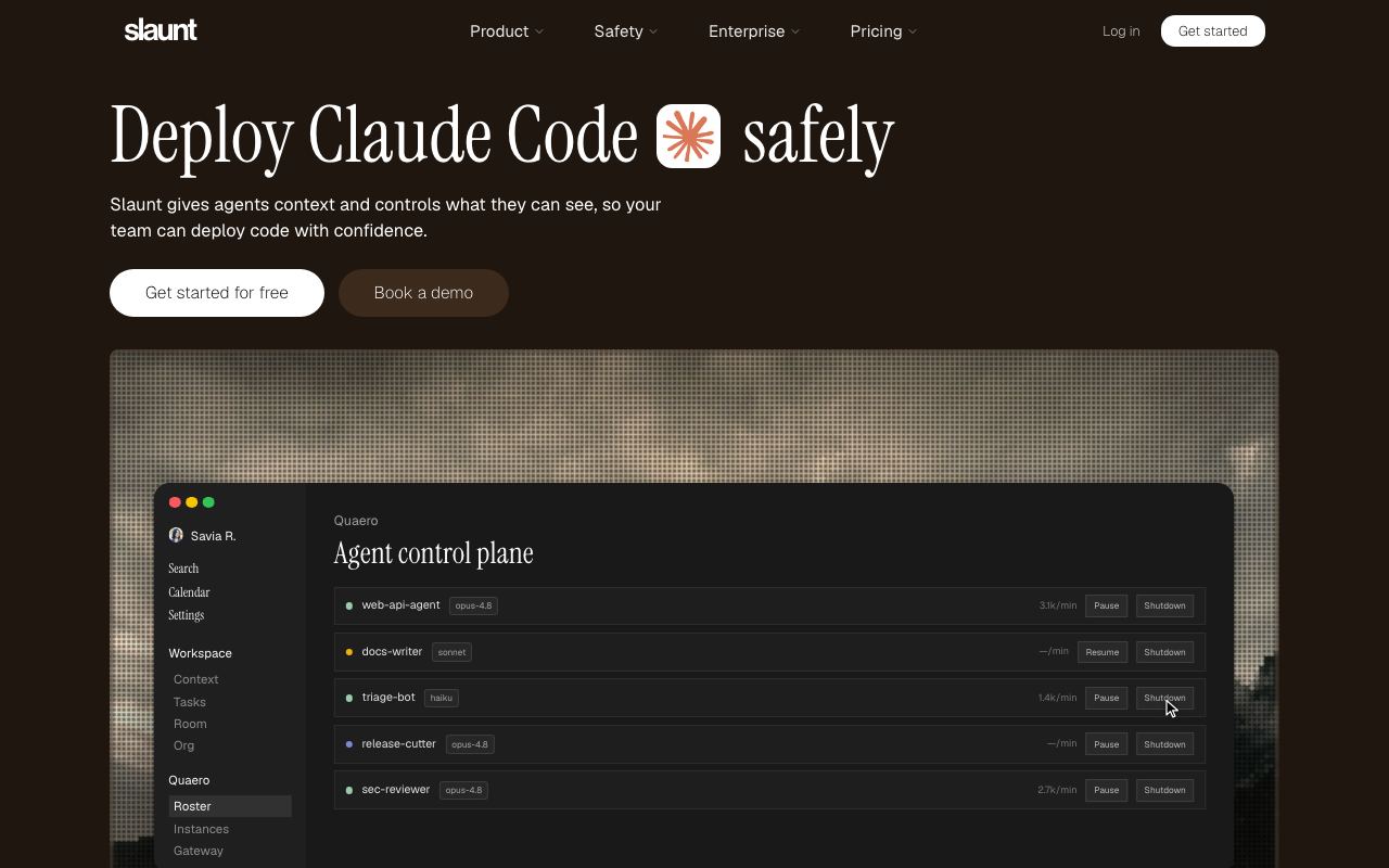 Slaunt interface screenshot